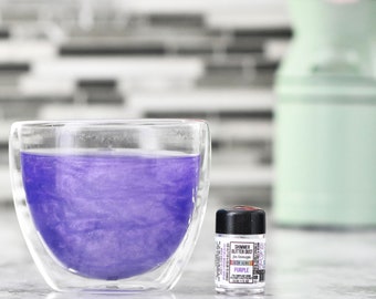Purple Shimmer Glitter Dust™ Edible Glitter For Drinks, Cocktails, Beer, Garnish Pearl Glitter & Beverages - Food-Grade Compliant