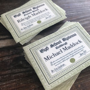 Benutzerdefinierte Abschluss-Diplom Essbare Bild Oblatenpapier Zertifikate für Cupcake Cookie Toppers Highschool College-Abschluss