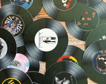 Edible Vinyl Record Cupcake Toppers, Custom Music Cake Decorations, Personalized Edible Image, 2 Inch Record Toppers