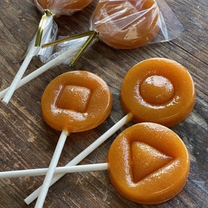 Hard Candy Dalgona Lollipop | NOT SQUID FLAVORED | Korean Dalgona Candy Recipe Lollipop Sucker Party Favors Game