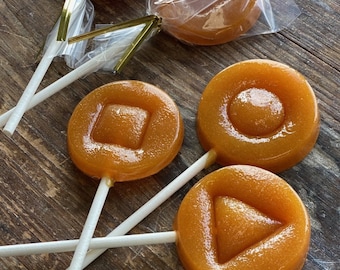 Hard Candy Dalgona Lollipop / SIN SABOR A CALAMAR / Coreano Dalgona Candy Receta Lollipop Sucker Party Favors Game