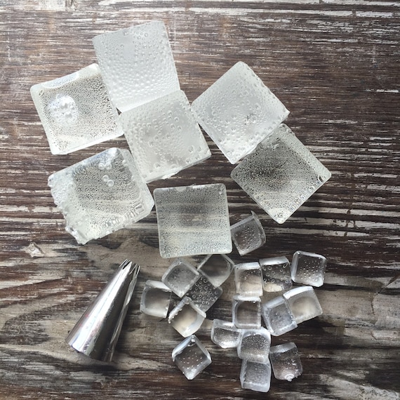 100% EDIBLE Custom Isomalt Sugar 1 Square Ice Cube Cubes for Beer Cooler  Bucket Frozen Wine Cakes