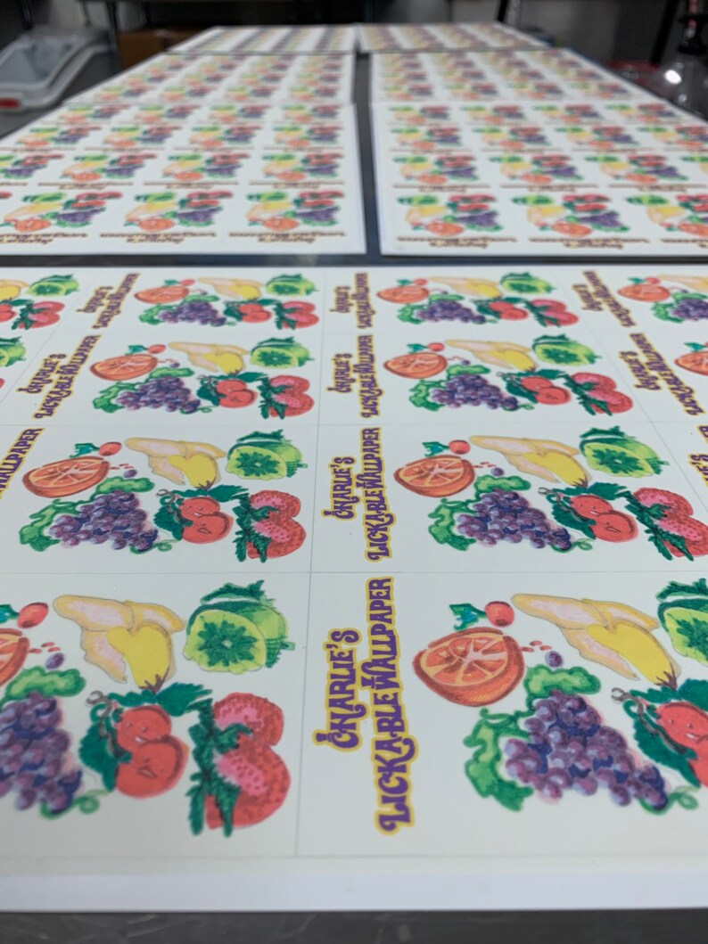 Mini Lickable Wonka Flavored Wallpaper Goodie Bag Treats