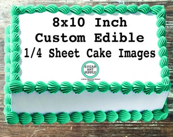 Edible Custom Cake Topper Images on Frosting Sheets on 8x10 for Cakes from an Inspected Food Registered Manufacturing Facility