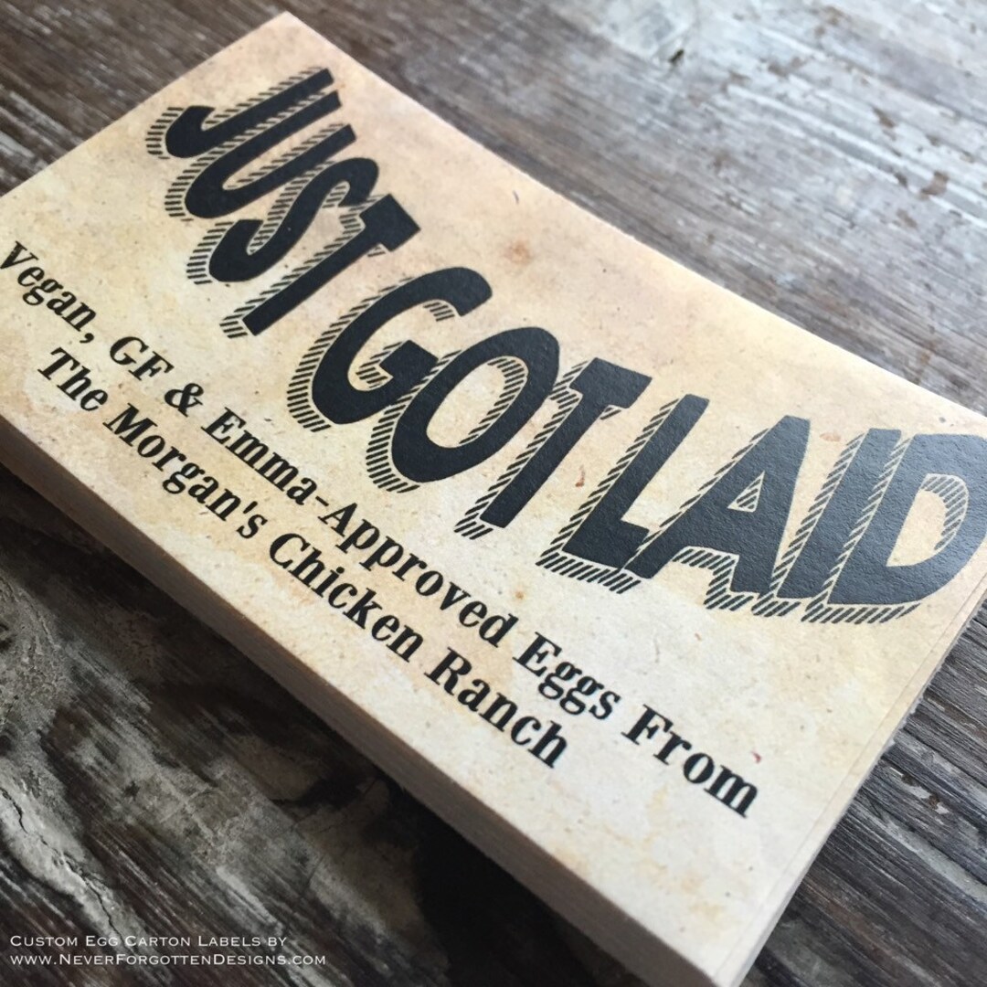 Custom Egg Carton Labels, Customized Label Perfect for Chicken Coop for ...