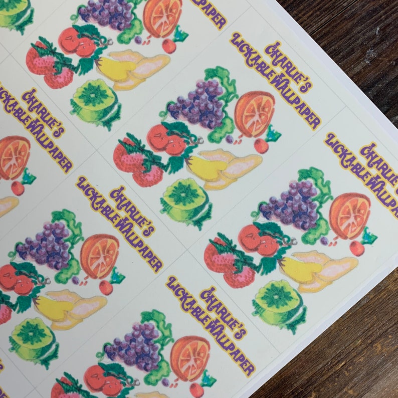 Mini Lickable Wonka Flavored Wallpaper Goodie Bag Treats