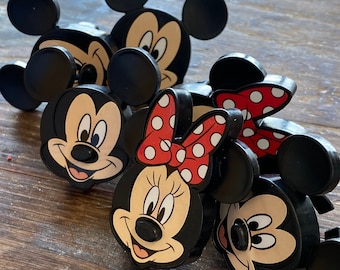 MINNIE & MICKEY MOUSE Cupcake Party Rings Favors
