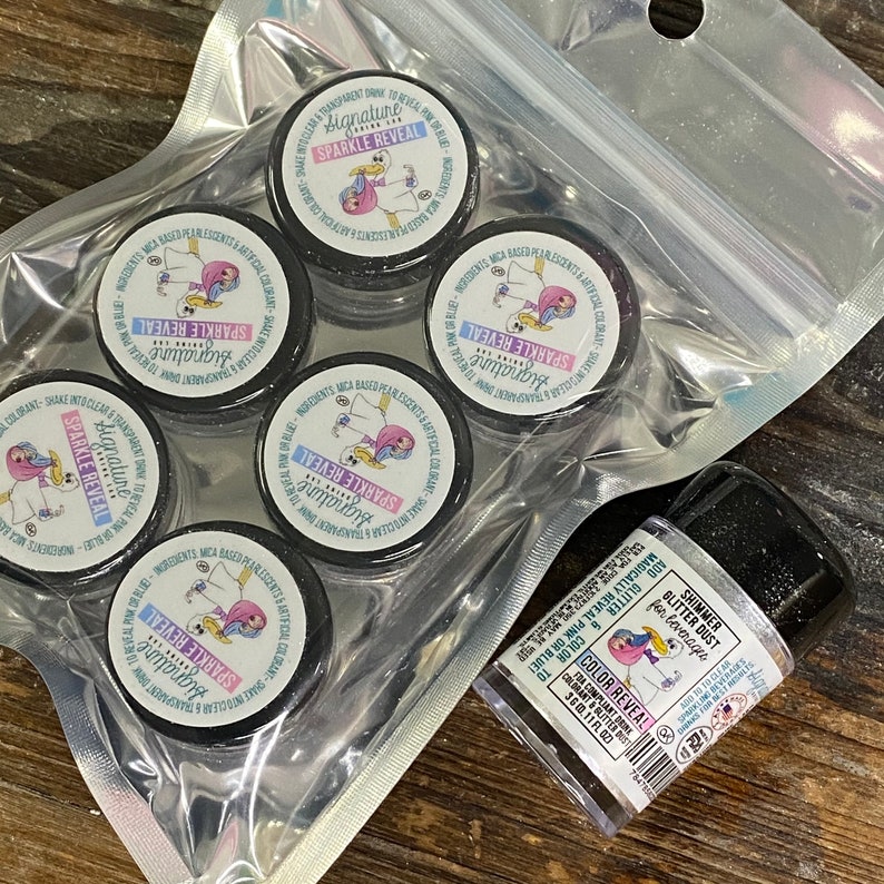 Gender Reveal Glitter Dust™ Drink Pearl Luster Magically Etsy