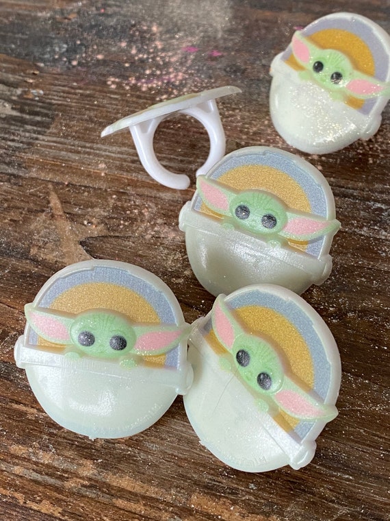 Baby Child Shower Yoda Shower Cupcake Party Rings Favors Il_570xn
