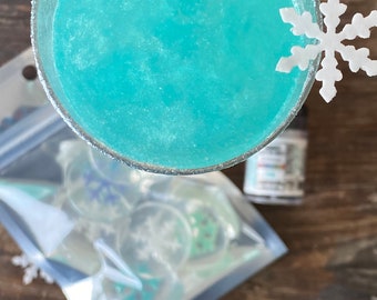 Polvo de purpurina brillante Frozen Teal Color Reveal™ para bebidas de fiesta congeladas