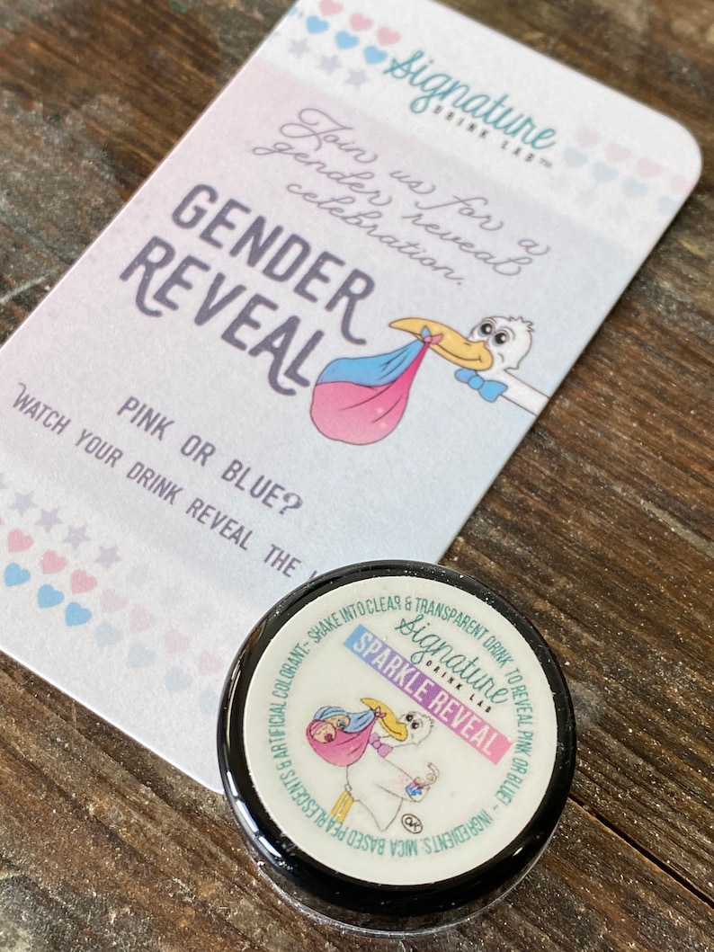 Gender Reveal Glitter Dust™ Drink Pearl Luster Magically Etsy