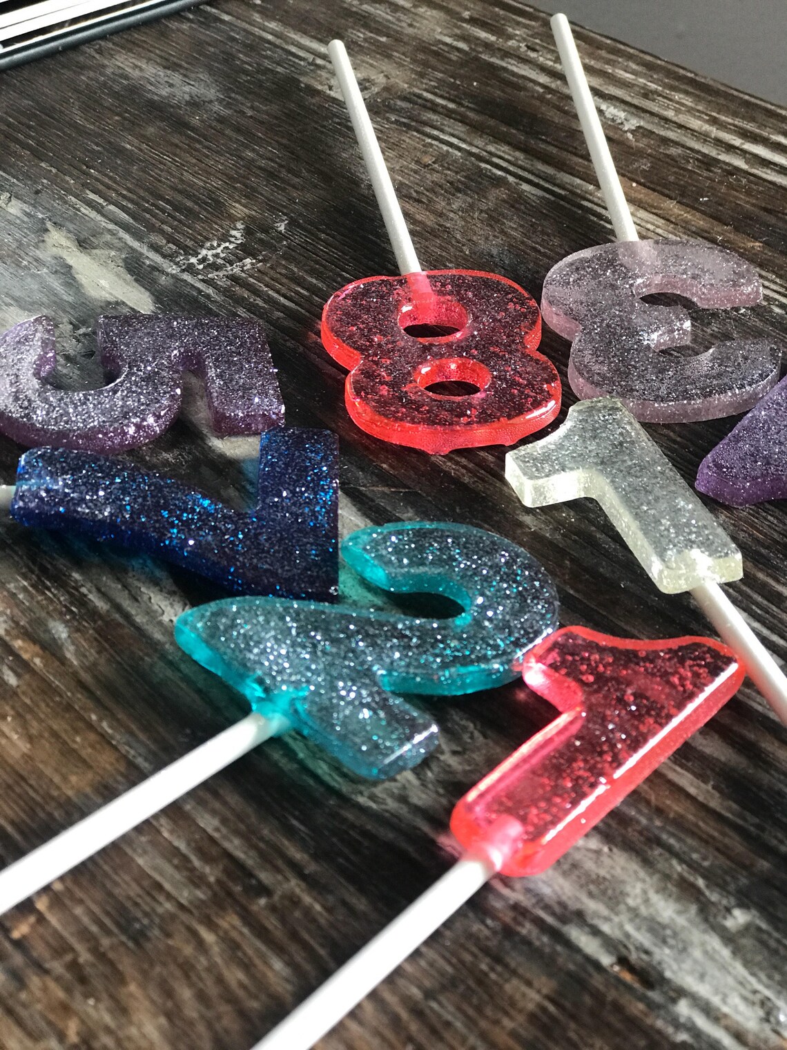 Number Lollipops on a Stick 0 1 2 3 4 5 6 7 8 Etsy