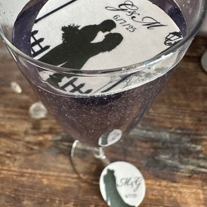 Edible Drinkable Image Wedding Bridal Shower Silhouette Drinks Toppers 2 Dozen 24 Per Set Wedding Drink Topper