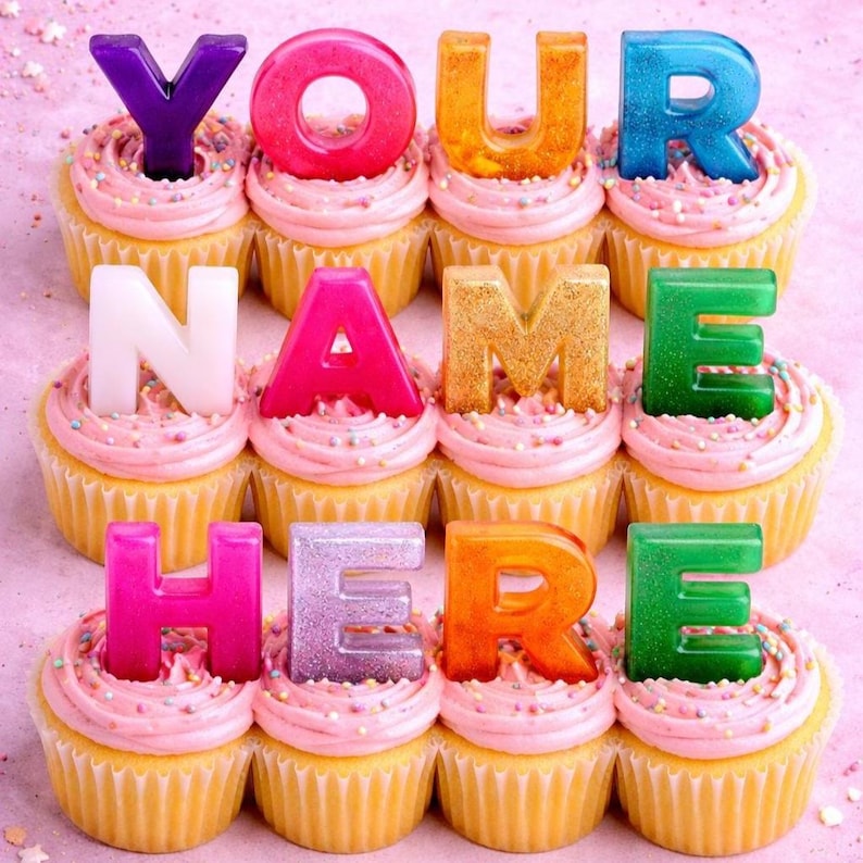 Edible Cake Letters, Custom Candy Alphabet for Cakes & Cupcakes ...