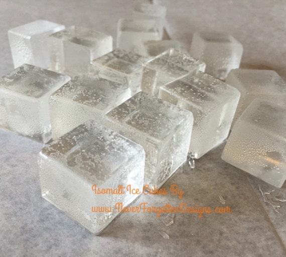 100% EDIBLE Custom Isomalt Sugar 1 Square Ice Cube Cubes for Beer Cooler  Bucket Frozen Wine Cakes