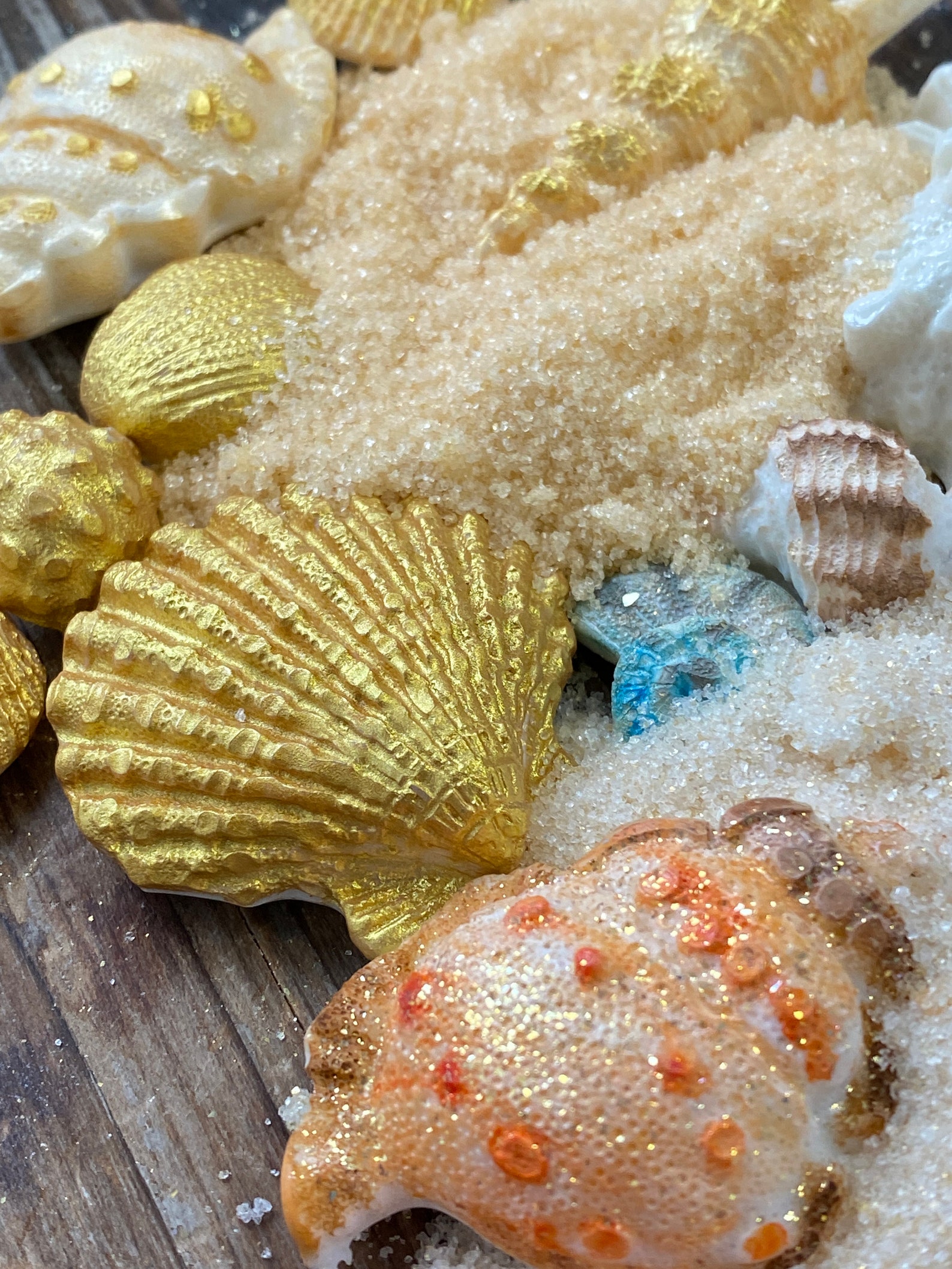 Edible Candy Shells - Sparkling Beach Sand - Edible Image Cake Wrap ...