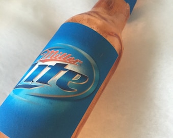 100% EDIBLE 9" Custom Isomalt Sugar 9" Full Size Beer Bottle Bottles for Cakes and More
