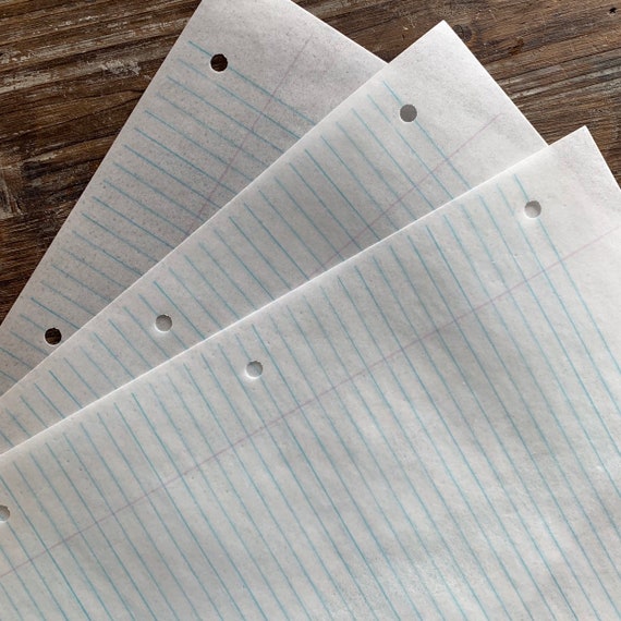 Edible Notebook Loose Leaf Paper Sheet Images Printed on Wafer Paper