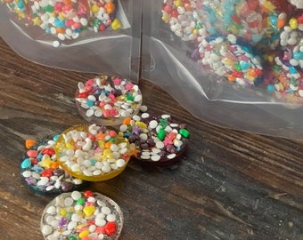 Bocadillos de UNICORNIO Caramelo arcoíris Brillo comestible Crujiente Espolvoreado Caramelo duro sin azúcar infundido