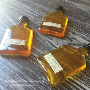 100% Edible Isomalt Mini Bourbon Bottle Cupcake Topper