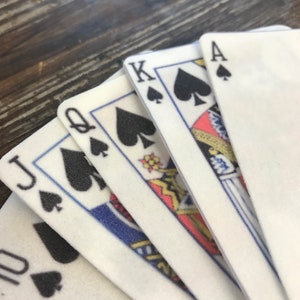 Cartas de jogar comestíveis Wafer Paper Poker Casino Cake Cupcake Topper