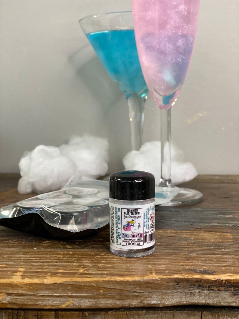 Gender Reveal Glitter Dust™ Drink Pearl Luster Magically Etsy