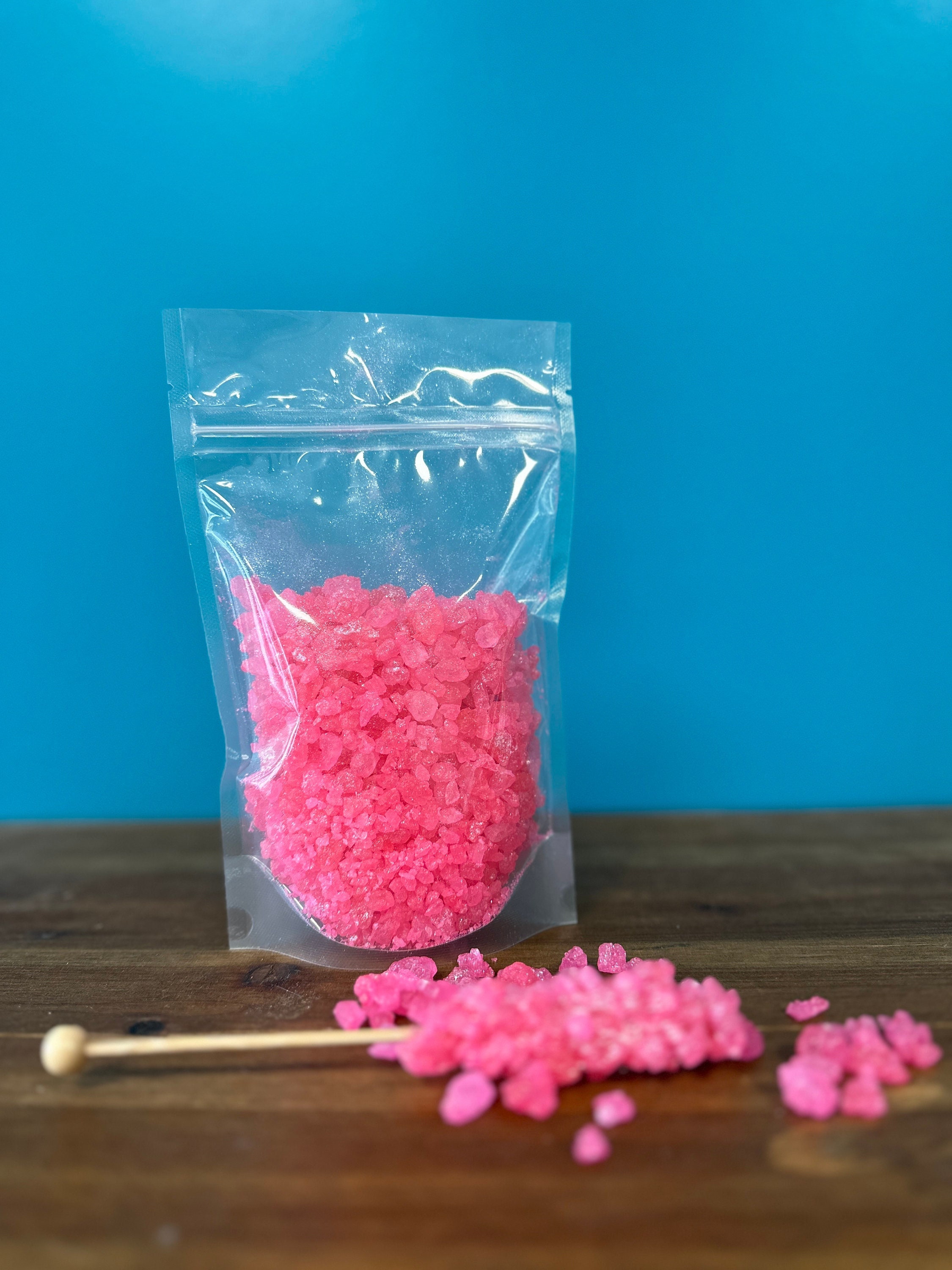Pink Rock Candy Crystals Glittering Nuggets for Geode Cakes image picture