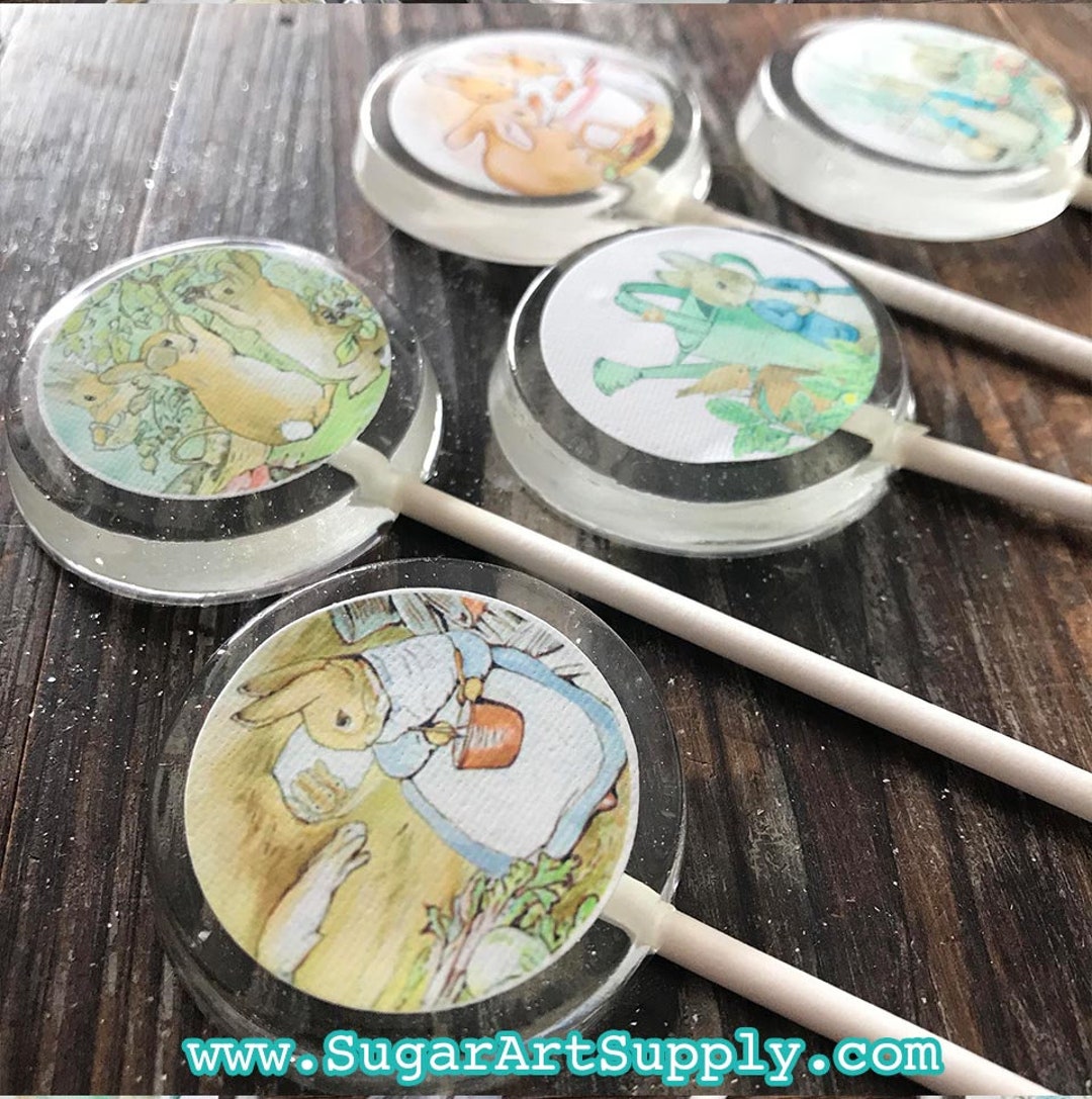 Peter Rabbit Hard Candy Lollipops Suckers With Edible Images Party ...