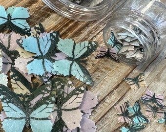 Pastel Edible Butterflies with Edible Flash Dust Glitter for Cookies Cake Cupcakes Macarons Drinks and More