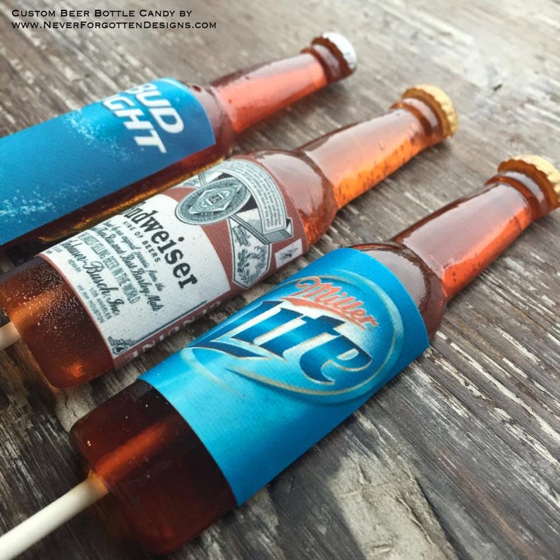 Beer Bottle Lollipop Suckers Root Beer Flavored Gift Bachelor Etsy