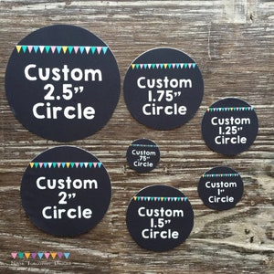 Pre Cut Custom Edible Round Circles Photo Edible Images for Cookies, Cupcakes Candy and Cakes