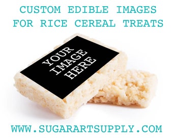 Pre Cut Custom Edible 2 x 3 Inch Rectangle Photo Edible Images for Rice Cereal Treats and Cookies