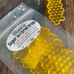 Honey Comb Sugar Art Drops™ Hard Candy Adds Fun to Drinks, Cake Toppers & More