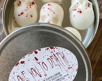 I Love You to Death Sugar Cubes & Hearts Skulls Gothic Dark Humor Gift