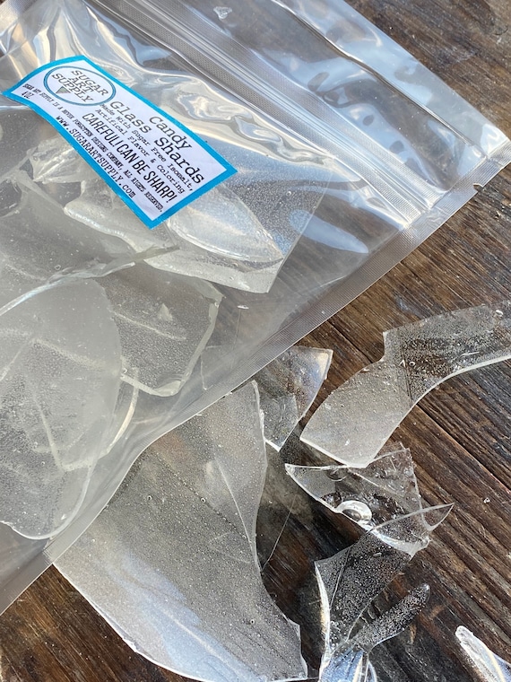 Custom Sugar Glass Broken Shards Halloween Finger Print Killer Dexter