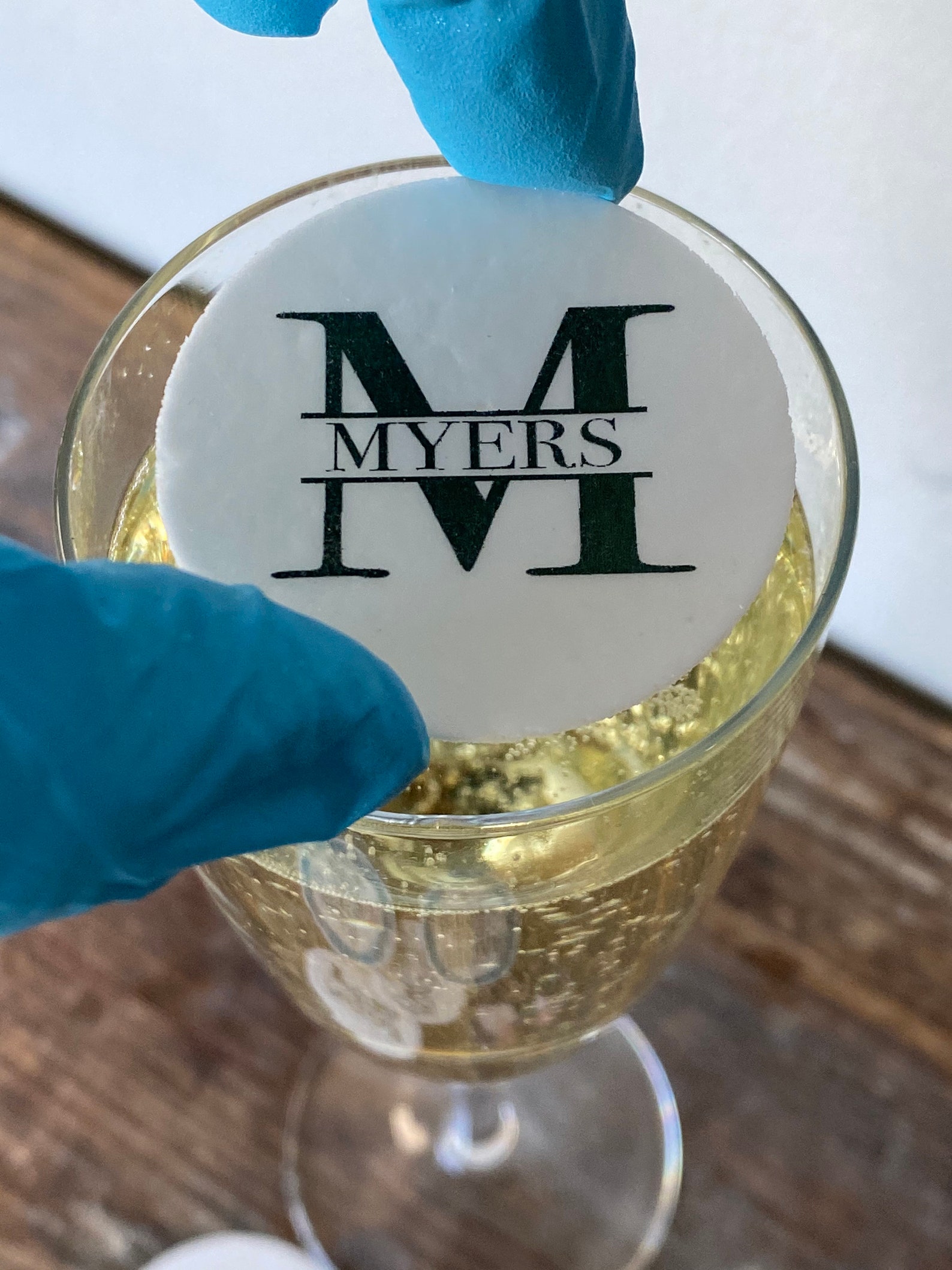 Edible Drinkable Image Photo Logo Drinks Toppers 2 Dozen