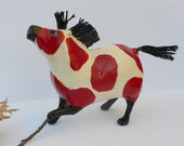 Paper Mache Horse Sculpture - Sun Dance the Pinto