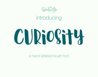 Font: Curiosity, a hand lettered brush font