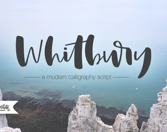 Font: Whitbury, a modern calligraphy script font