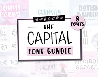 Font Bundle: The Capitals Font Bundle, 8 fonts