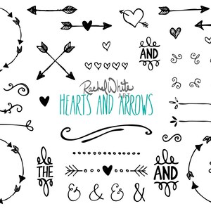 Hearts & Arrows Vector Illustrations - 84 images - Black, White - AI EPS PNG - Instant Download