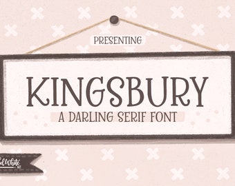 Font: Kingsbury, a darling serif caps font