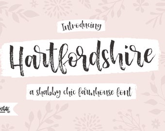 Font: Hartfordshire, a shabby chic farmhouse font