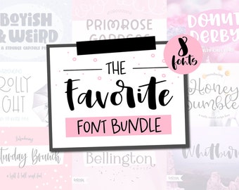 Font Bundles: The Favorites Font Bundle, 8 fonts