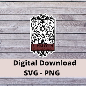 A. Malcolm Printer Zeichen SVG, PNG, Silhouette Studio File - Outlander - Jamie Fraser -