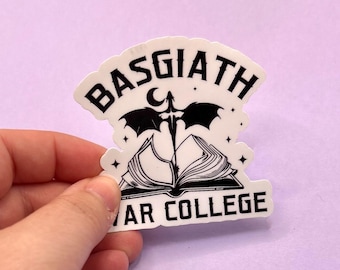 Basgiath War College Sticker | Fourth Wing Inspired Vinyl | Dragon Rider Academy | Bookish Sticker | Water-Resistant | 2.5x2.5 in