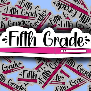 Fifth grade teacher flair pen sticker decal