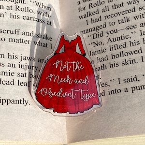 Outlander Claire Fraser meek and obedient quote acrylic pin