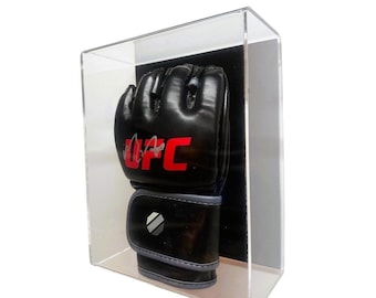 Acrylic Wall Mount Vertical MMA Glove Display Case by GameDay Display - UFC ONE Combat