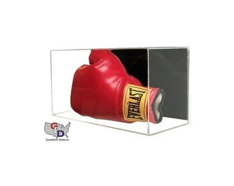 acrylic wall mount vertical boxing glove display case by etsy